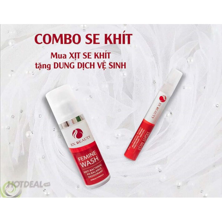 XỊT PHỤ KHOA 8X BEAUTY TẶNG DUNG DỊCH VỆ SINH THẢO DƯỢC