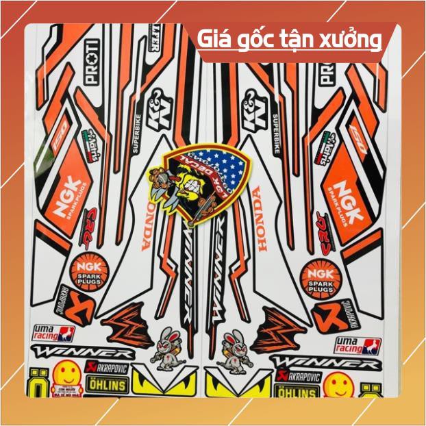 Tem rời winner NGK cam đen 3 lớp