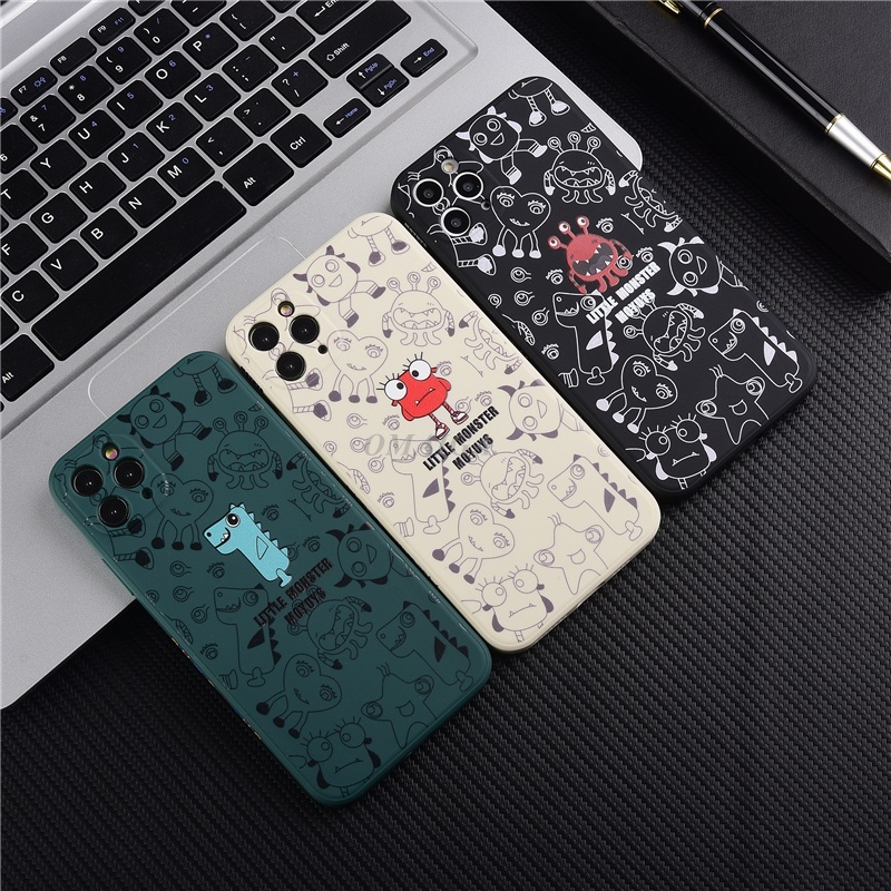 Ốp Điện Thoại Hình Quái Vật Nhỏ Cho IPhone 4 4S 5 5C SE 6 6S Plus 7 8 Plus 7Plus 8Plus IPhone X XS Max XR XSMax 11 Pro 11Pro