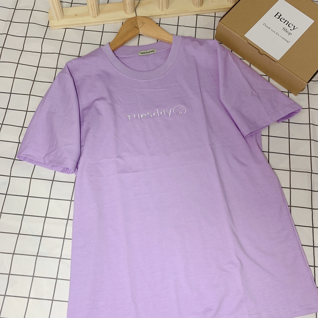 Áo thun thêu chữ 7 ngày trong tuần, áo phông nam nữ unisex cặp đôi Bencyshop