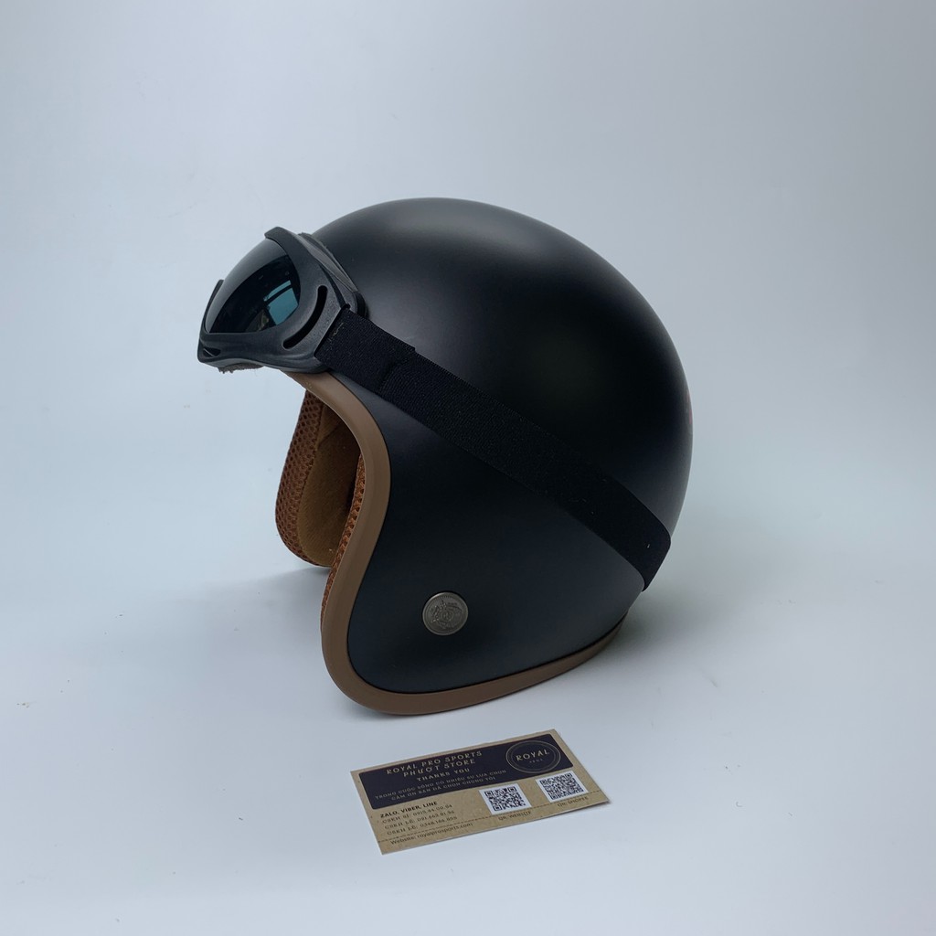 Mũ Bảo Hiểm 3/4 SHIN XE ĐẠP Viền Nâu Cao Cấp - Nón bảo hiểm xe máy, xe motor, phượt, du lịch.