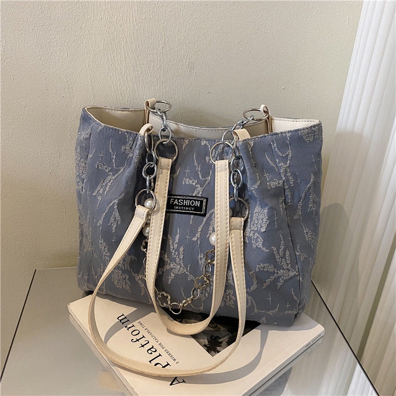 Túi Xách Canvas Sức Chứa Lớn Phong Cách Phương Tây Cho Nữ