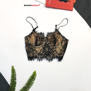 Áo lót ren croptop BraletteFactory, áo lót ren mỏng sexy có gọng, mút lót, bralette hàng thiết kế