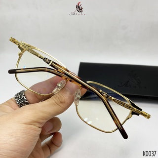 Gọng kính mạ điện Titan tinh khiết họa tiết Chrome Heart tinh xảo nam nữ đều đeo được - K0037 - Aluha