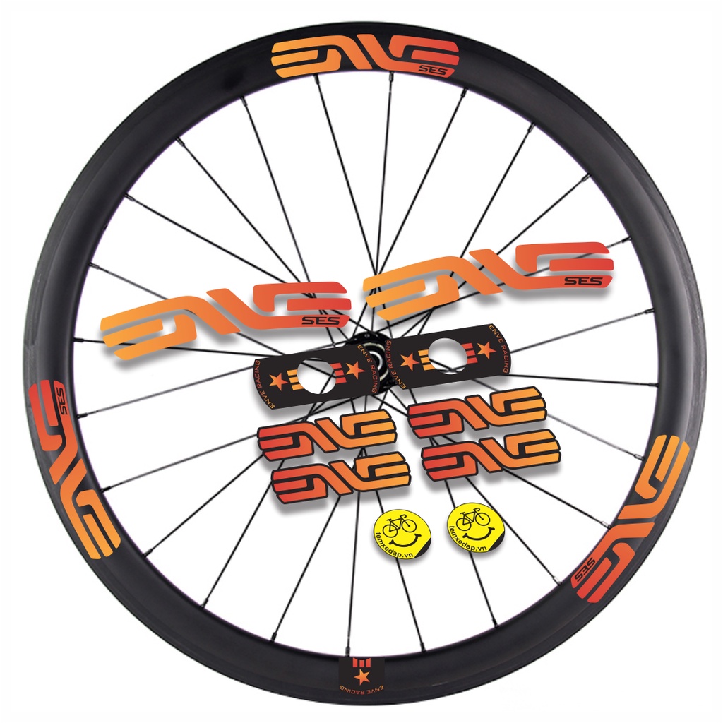 Tem decal dán vành niềng bánh xe đạp đua ENVE SES | Road wheel decal | Temxedap.vn