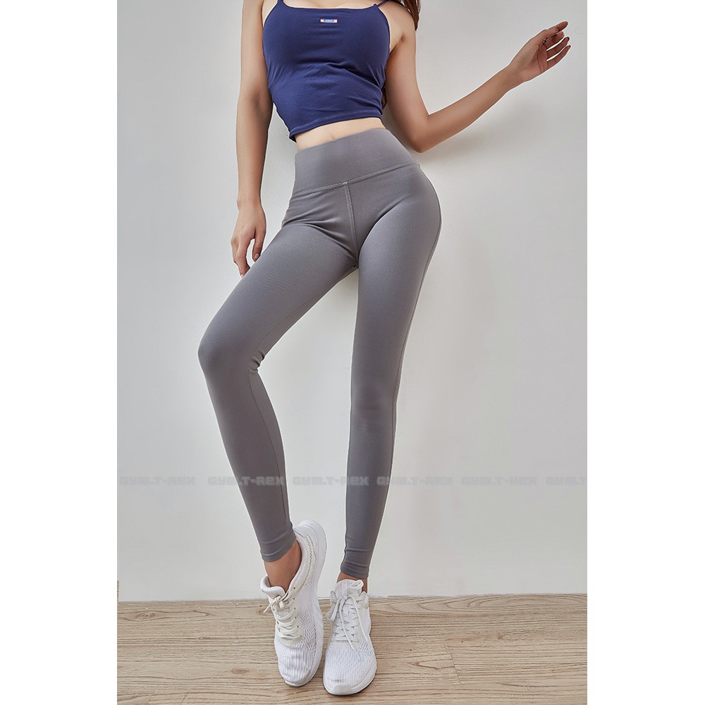 Quần gym nữ cạp cao họa tiết thun siêu mịn SP148, Quần legging nữ yoga nâng mông gen bụng - Gym Trex