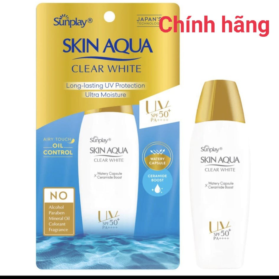 (CHÍNH HÃNG) Sunplay Skin Aqua Clear White SPF50+, PA++++: Sữa Chống Nằng Dưỡng Da