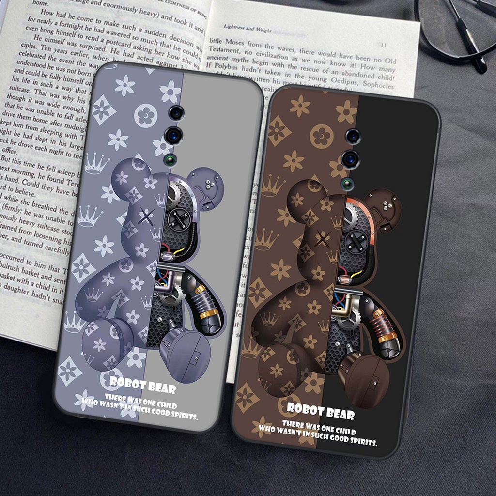 Ốp lưng Oppo RENO / RENO Z in hình Gấu nâu - hồng, Gấu Be@rick  cực CUTE, DỄ THƯƠNG