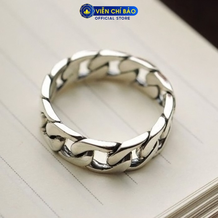 Nhẫn bạc nam họa tiết Xích đan chất liệu bạc Thái 925 thời trang phụ kiện trang sức Viễn Chí Bảo N100262