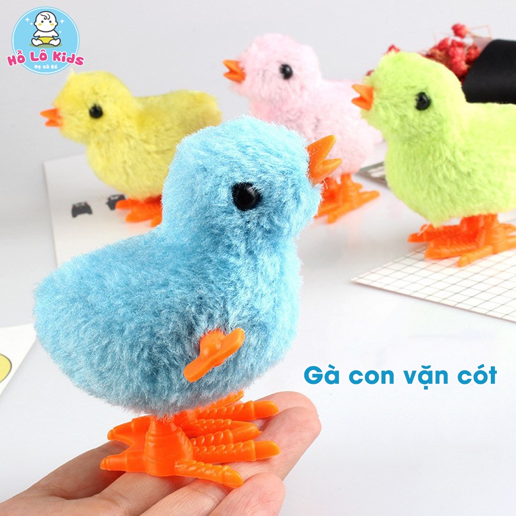 Đồ chơi gà con vặn cót bằng bông chạy lon ton đáng yêu cho bé Hồ Lô Kids