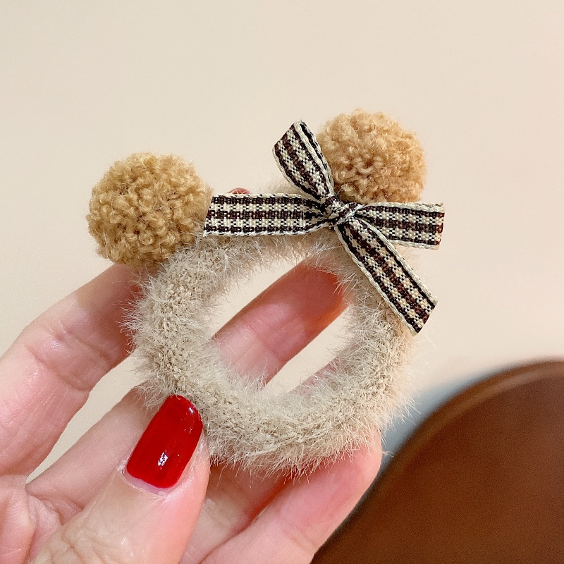 Scrunchies vải gắn nơ thời trang