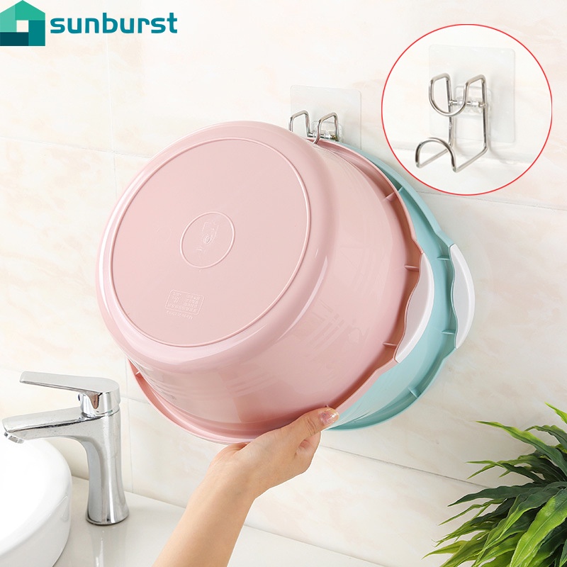 Giá Đỡ Chậu Rửa Bằng Thép Không Gỉ Có Giác Hút Tự Dính Cho Nhà Bếp / Phòng Tắm