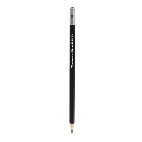 Bút Chì Gỗ 6B Drawing Pencil Renaissance - Thân Đen