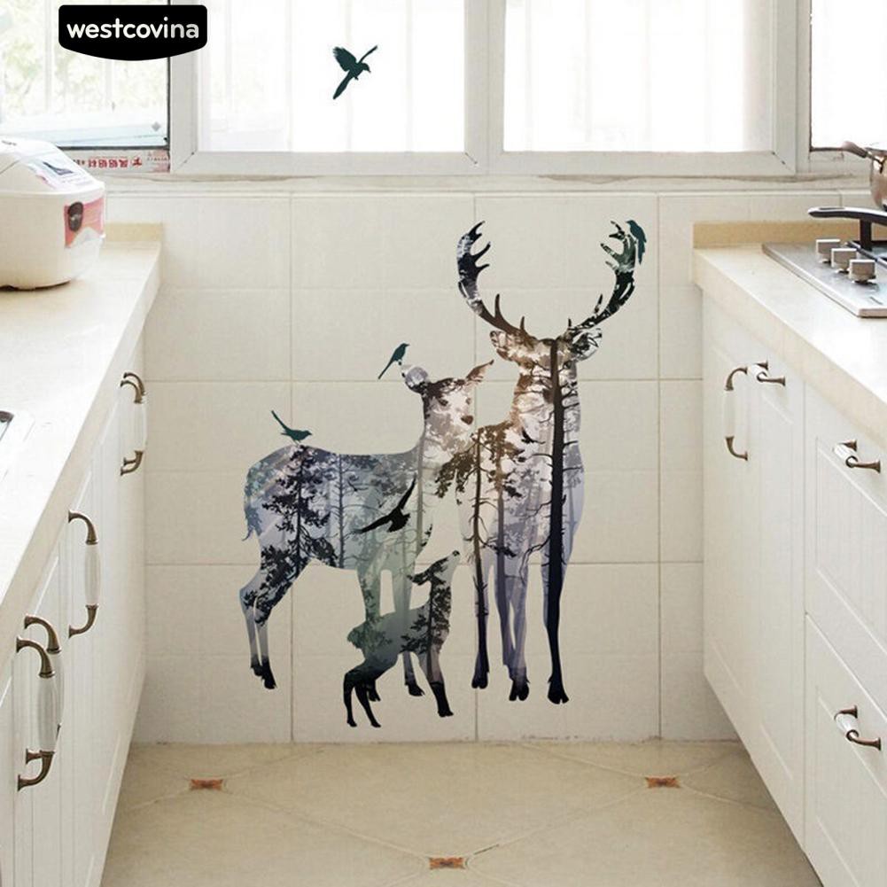 Tranh dán tường hình nai sừng tấm