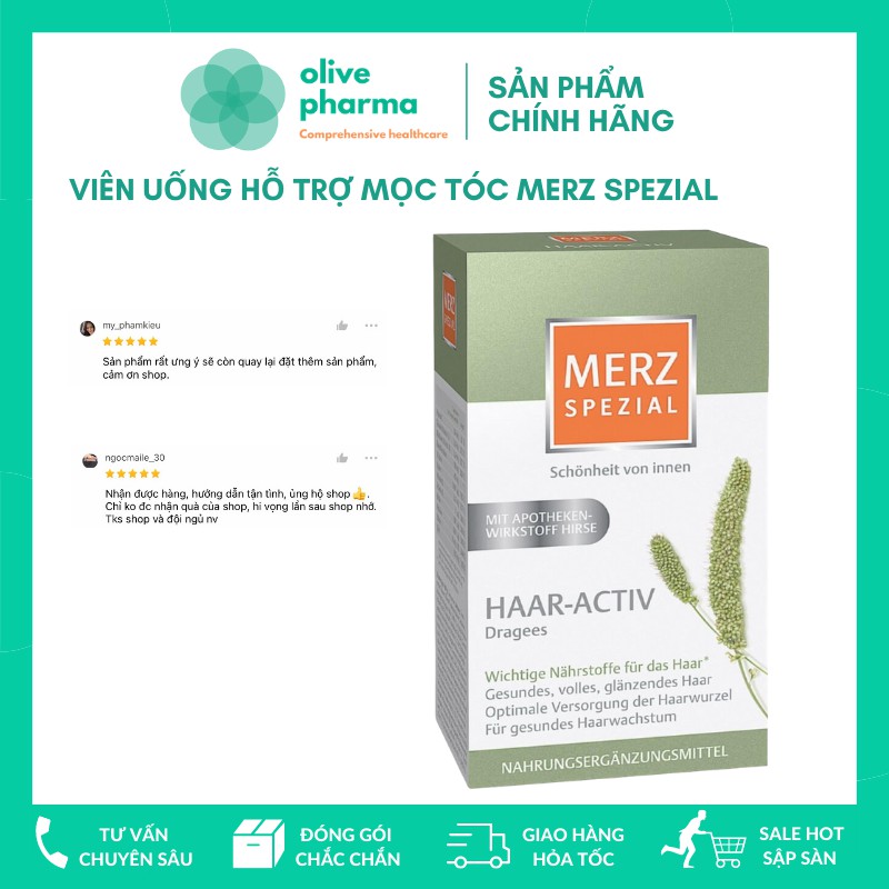 Viên uống mọc tóc Merz xanh