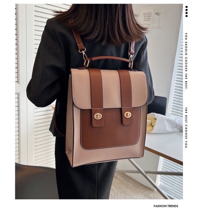 Balo Nữ Thời Trang Cao Cấp Balo da VINTAGE balo Đi Học Giá Rẻ phong cách hàn quốc chất lượng cao