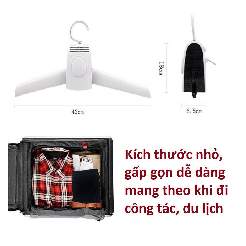 Máy sấy quần áo, giầy mini đa năng thông minh làm khô khử mùi hôi diệt khuẩn hiển đại du lịch