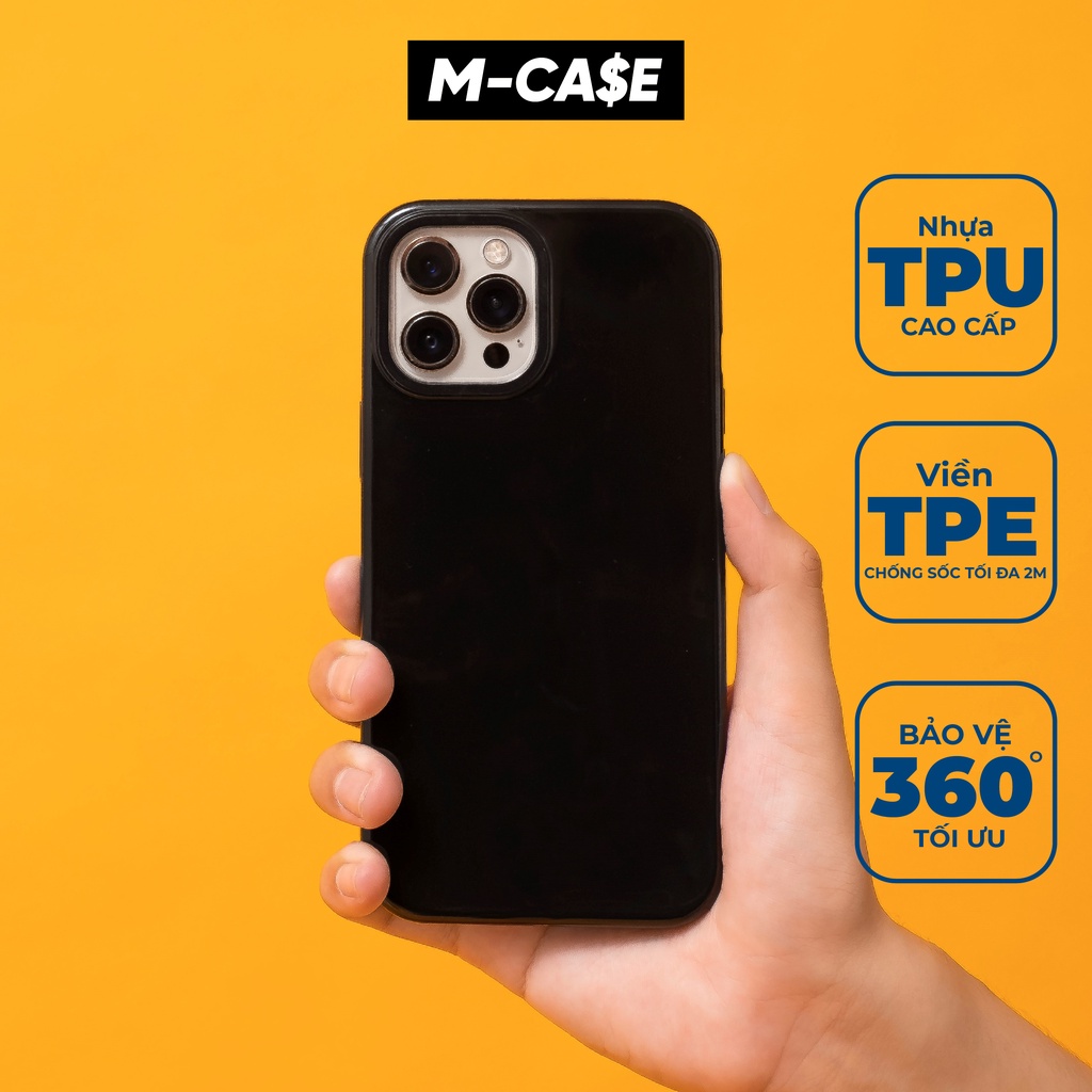 Ốp lưng iPhone chống sốc trong suốt đen MCASE X/Xs/XR/Xs max/11/11pro max/12/12 pro max/13/13 pro/13 promax