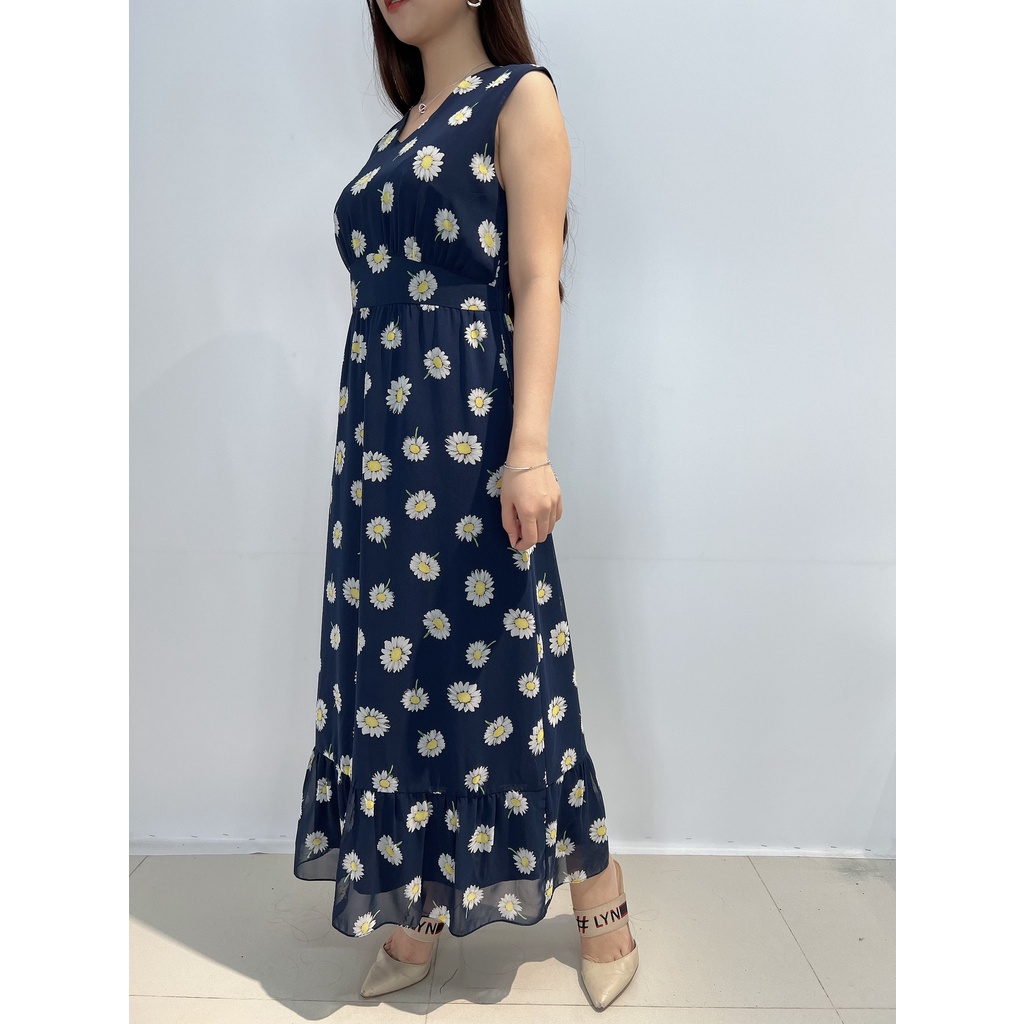 Đầm maxi không tay nhún eo hoa cúc MAZANO MS 20HCMX005HA