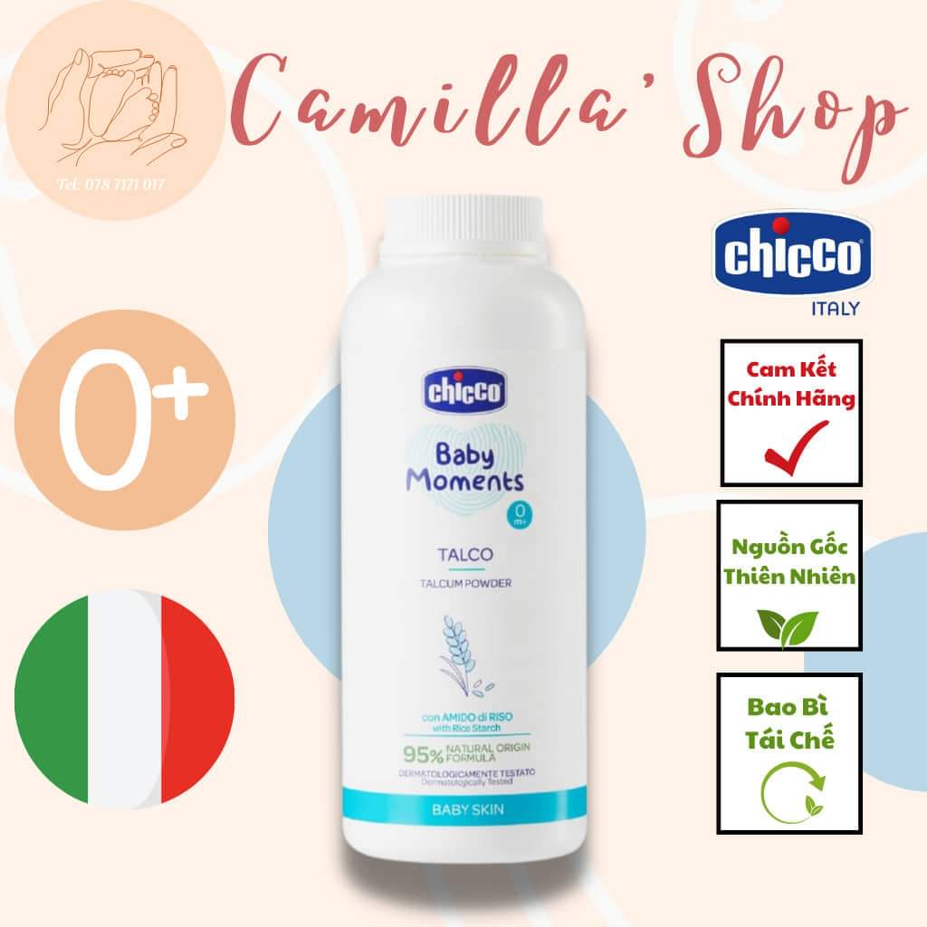 Phấn rôm tinh bột gạo Chicco 150g