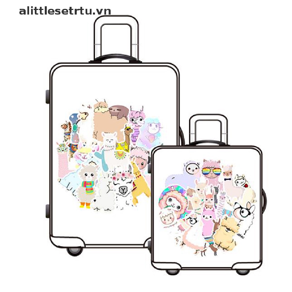 Set 50 Miếng Dán Hình Lạc Đà Alpaca Trang Trí Laptop / Vali / Ván Trượt