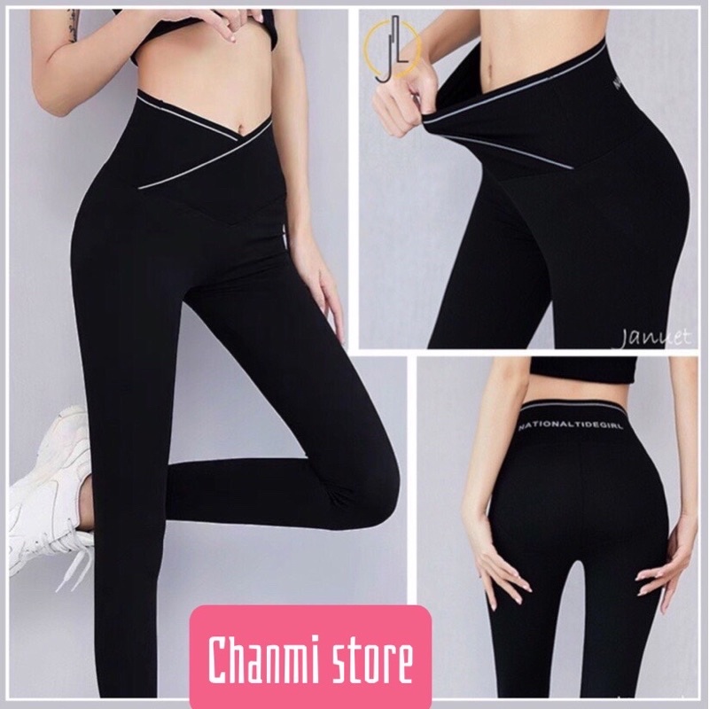 Quần legging cạp cao gen bụng cạp chéo sieu tôn dáng | BigBuy360 - bigbuy360.vn