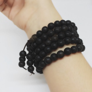 Chuỗi Trầm Hương 108 Hạt Màu Đen - Vòng Tay Phong Thuỷ Xua Tan  Phiền Muộn - Trường An Trầm Hương