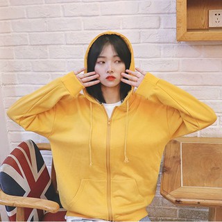 Áo Khoác Hoodie Form Rộng Tay Dài Khóa Kéo