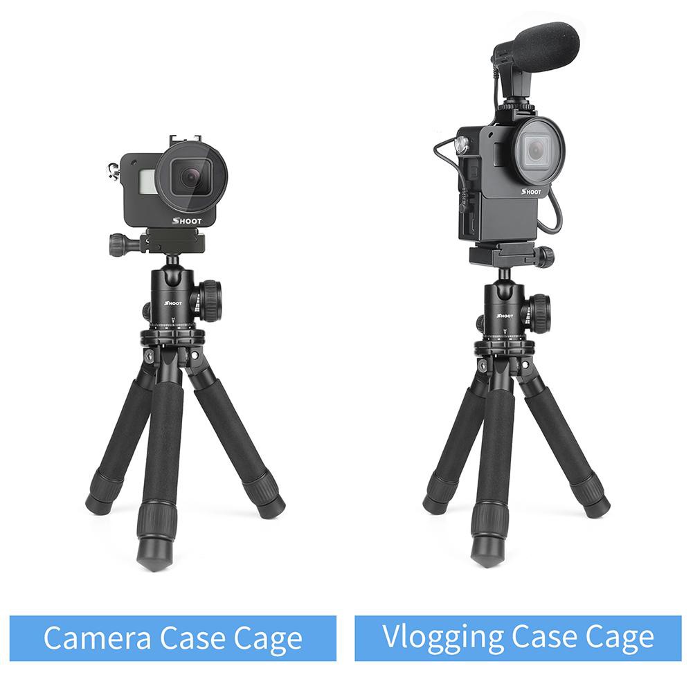 Khung bảo vệ camera với chân cài micrô dụng cụ làm vlogging