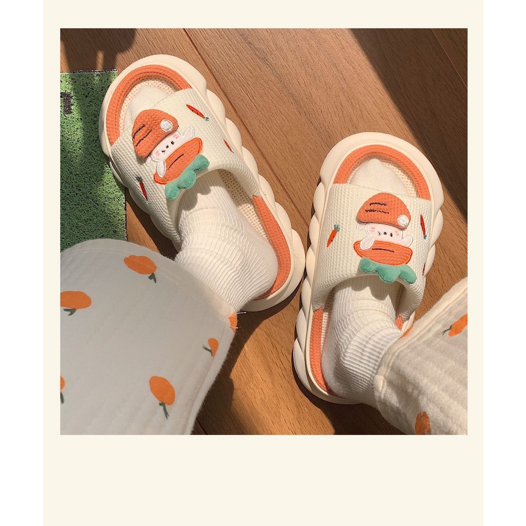 Dép Bông hình 🥕 Cà Rốt 🥕 , Mẫu dép lê nữ Cao Cấp mới nhất 2023