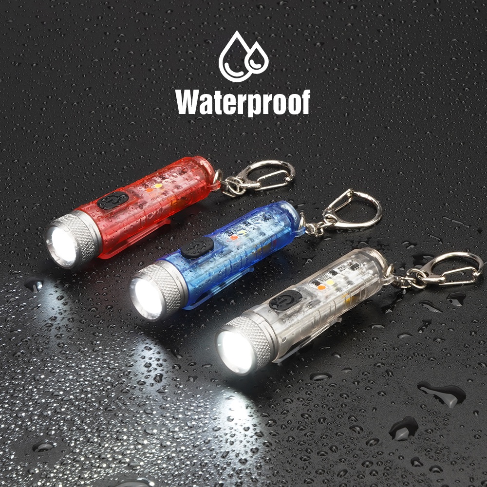 Đèn pin mini USB có thể sạc lại Đèn LED cảm ứng Ngoài trời Portable Đèn móc khóa