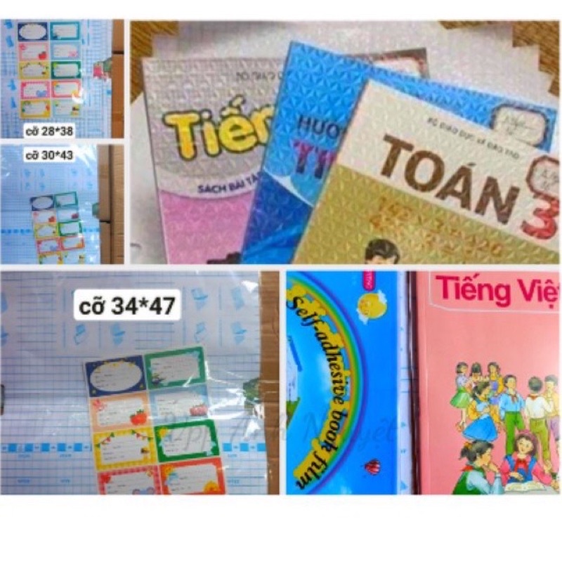 Bọc Decal đủ size, bọc sách, vở, (tặng kèm 10c nhãn vở)