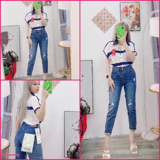 Quần baggy rách hàng quảng châu chất jean cực nhẹ co dãn