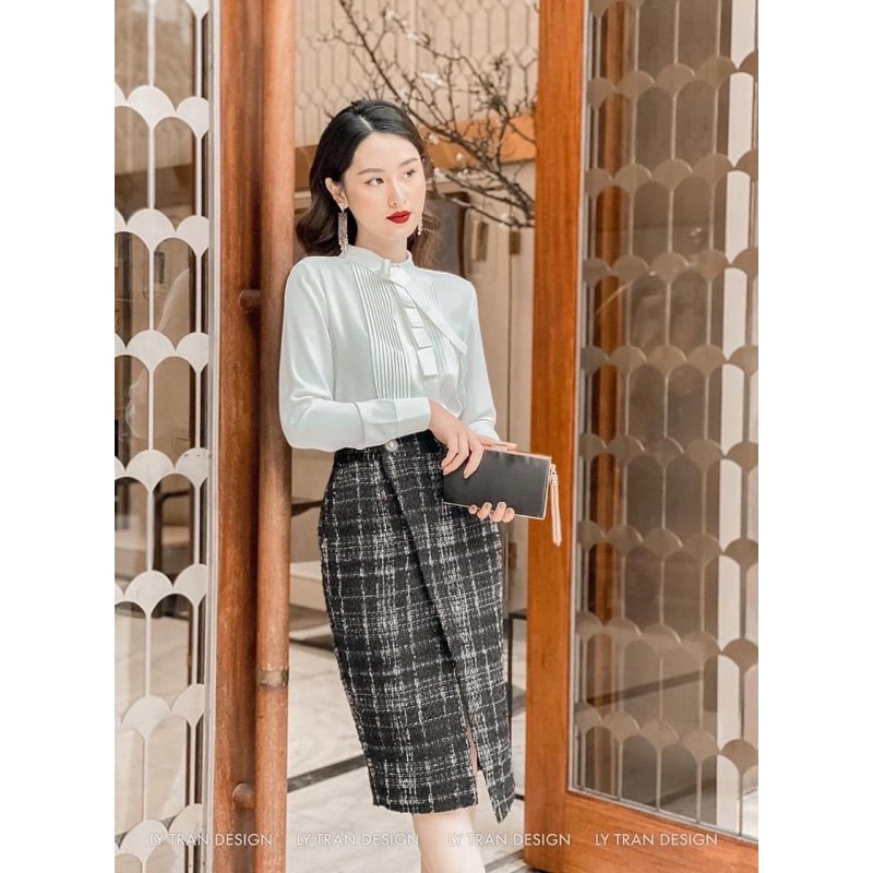 SƠ MI CÔNG SỞ - ÁO CÓ NƠ - KẾT HỢP CHÂN VÁY QUẦN ÂU SIÊU ĐẸP - HOÈN SHOP | BigBuy360 - bigbuy360.vn