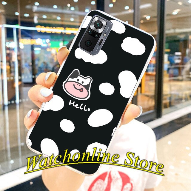 Ốp lưng silicon Xiaomi Mi 11 lite / Redmi Note 10 / Redmi Note 10 pro / K40 k40 pro Poco F3 Redmi 9T in bò sữa