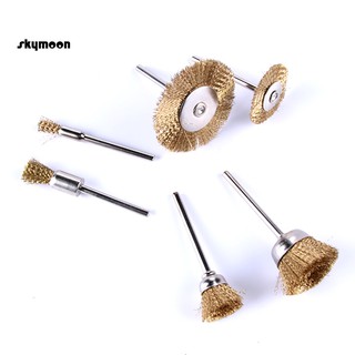 Bộ công cụ chổi đánh bóng xe ô tô bằng thép đồng tiện dụng