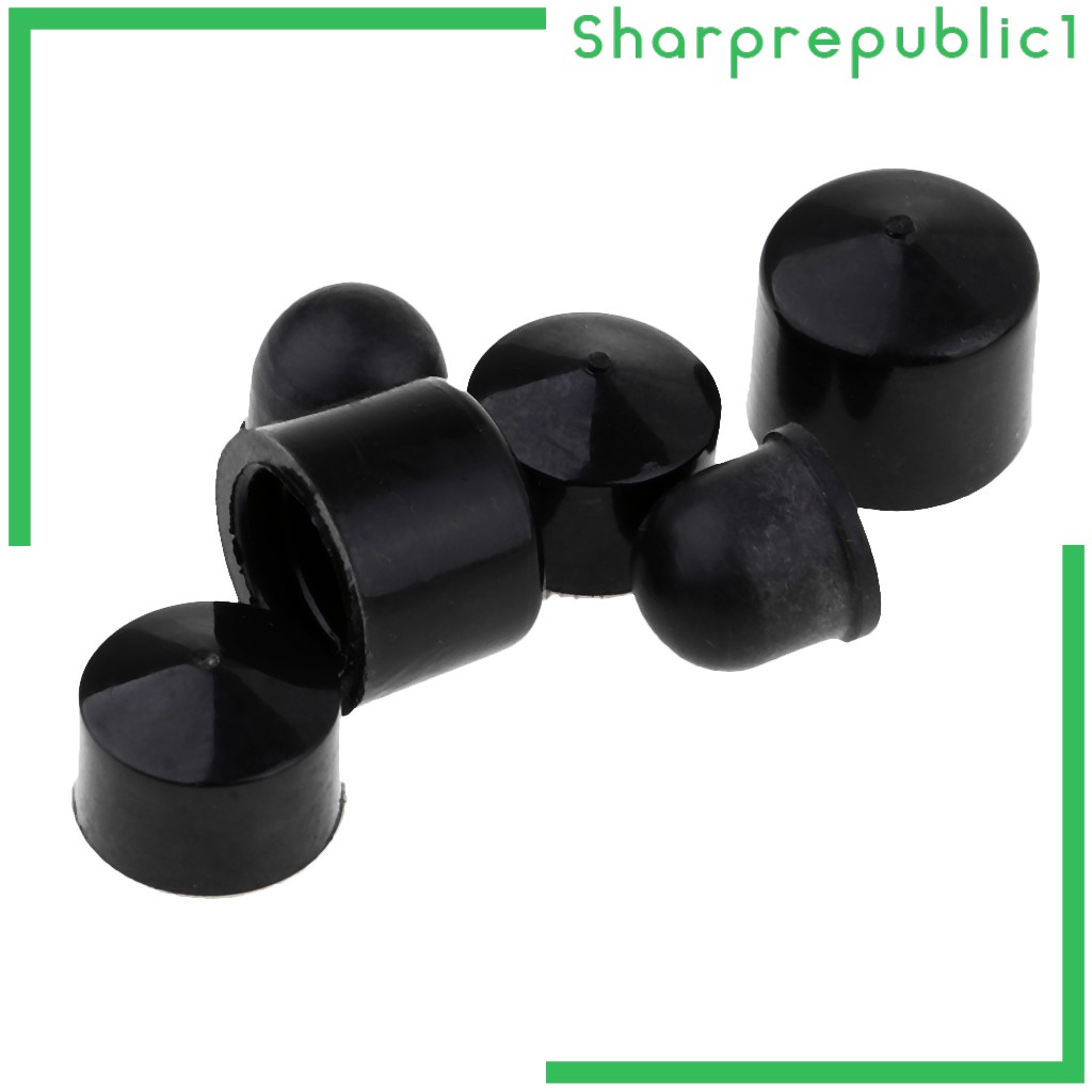 [shpre1] 6 Pieces Skateboard Pivot Cups Replacement for Skate Longboard Hardware, Pro Rubber Pivot Cups, 3 Sizes, Durable, Wear-resistant