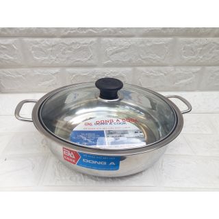 Nồi lẩu inox Đông Á 26cm- 28cm-nắp kính.