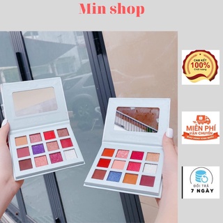 Phấn mắt chống nước VONGEE.phấn mắt cô gái tóc dài phấn mắt 12 ô - bảng phấn mắt JINT