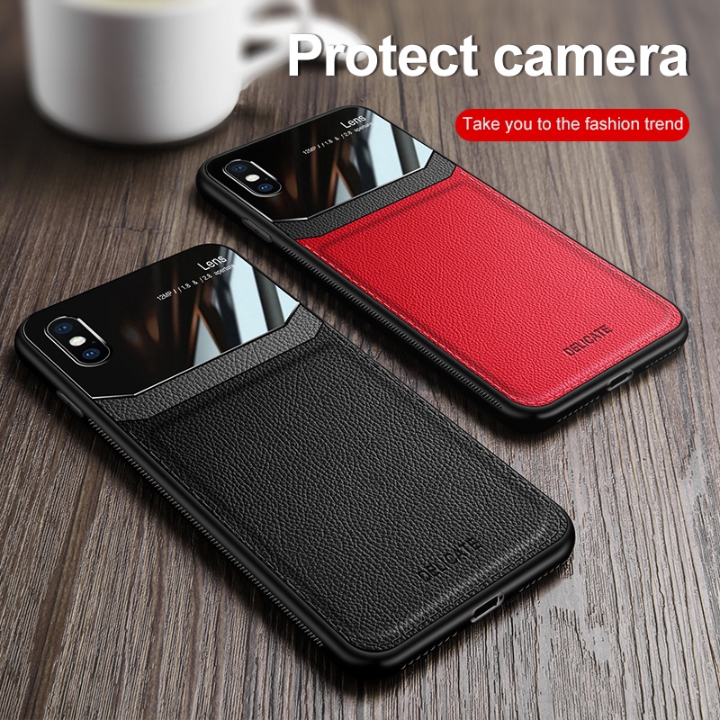 Bao da điện thoại phong cách retro sang trọng cho For iPhone X 7 8 6 6S Plus