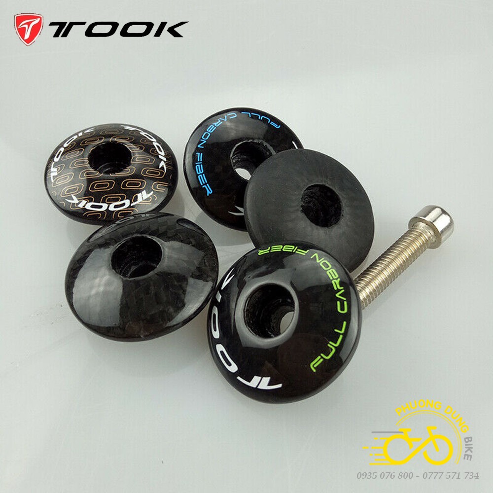 Nắp đậy pô tăng xe đạp Carbon TOOK