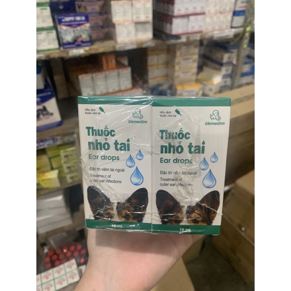 Nhỏ tai Ear Drops Vemedim cho chó chai 10ml