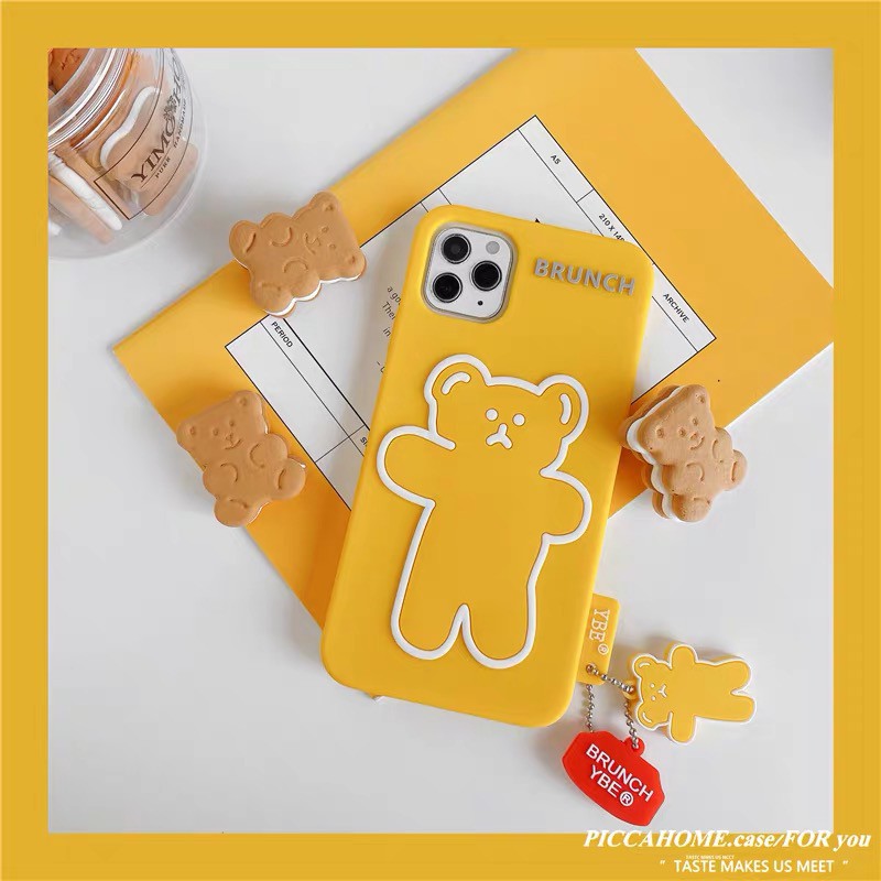 Ốp điện thoại Silicone mềm hình gấu 3D cho iPhone 11 pro max xs max x xr 7 plus 6s plus 6 plus 12 PRO MAX | BigBuy360 - bigbuy360.vn