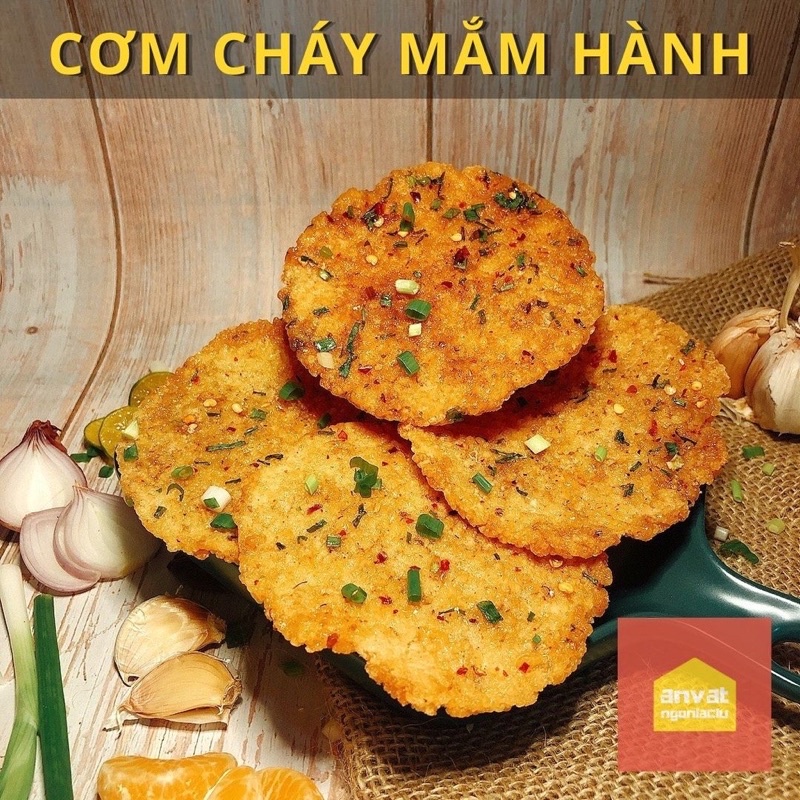 Cơm cháy chiên mắm hành Minfood gói 3 miếng thơm ngon ít dầu