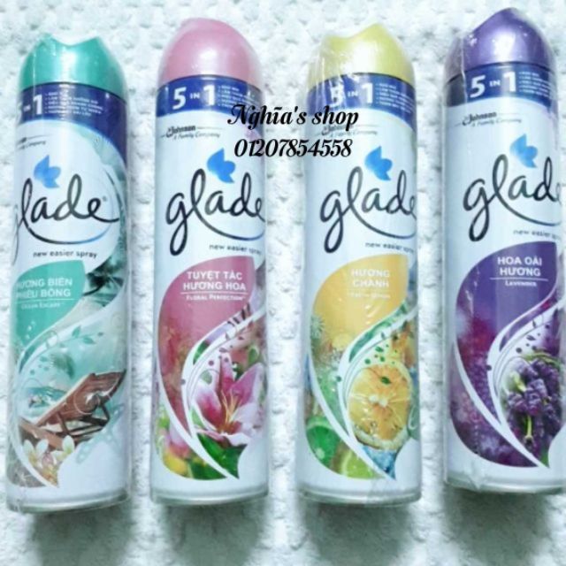 Bình xịt phòng Glade đủ mùi 280ml