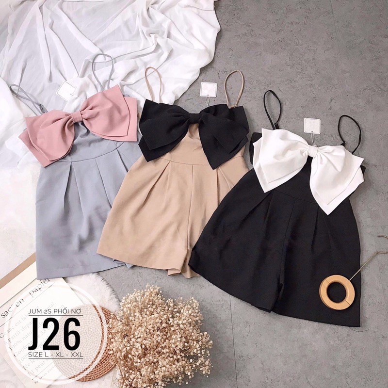 Bigsize Jumsuit phối nơ J26 60-80KG