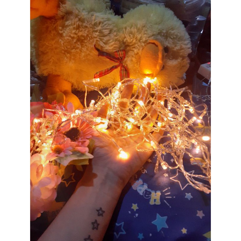 Đèn led trang trí - Đèn noel - Đèn nháy đèn trang trí- Dây đèn nháy nhiều màu -  không chớp 8m 50 bóng led ,chớp 5m