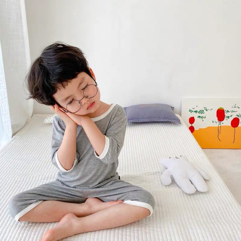 Bộ Quần Áo Trẻ Em Minky Mom Lửng Viền 2 Cho Bé Chất Thun Lạnh Siêu Mềm Mịn Mát