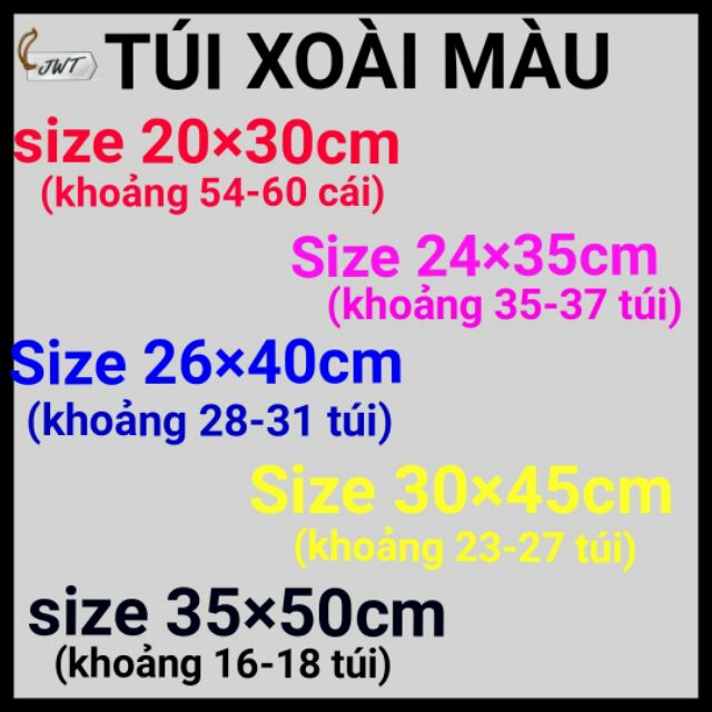 1kg túi xoài Màu HD loại dày đóng hàng (màu đỏ)