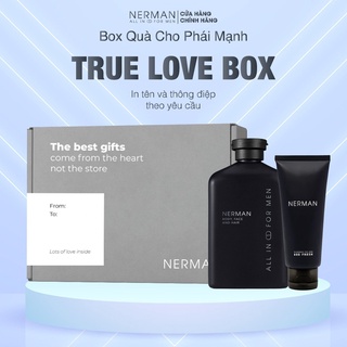 Bộ quà tặng nam giới TRUE LOVE BOX Sữa tắm gội hương nước hoa 350ml & Gel rửa mặt 100ml
